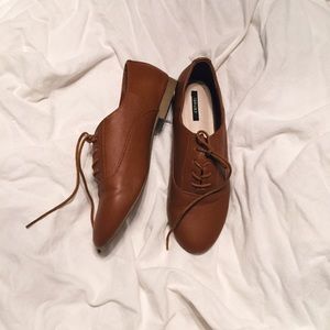 Tan oxfords